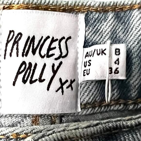 NWT Princess Polly Jalena Organic Cotton Adjustable Straight Jeans 4 - Picture 6 of 8